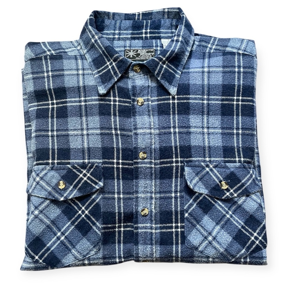 Vintage Haband Jack Frost Blue Plaid Flannel Shirt – Size LRG